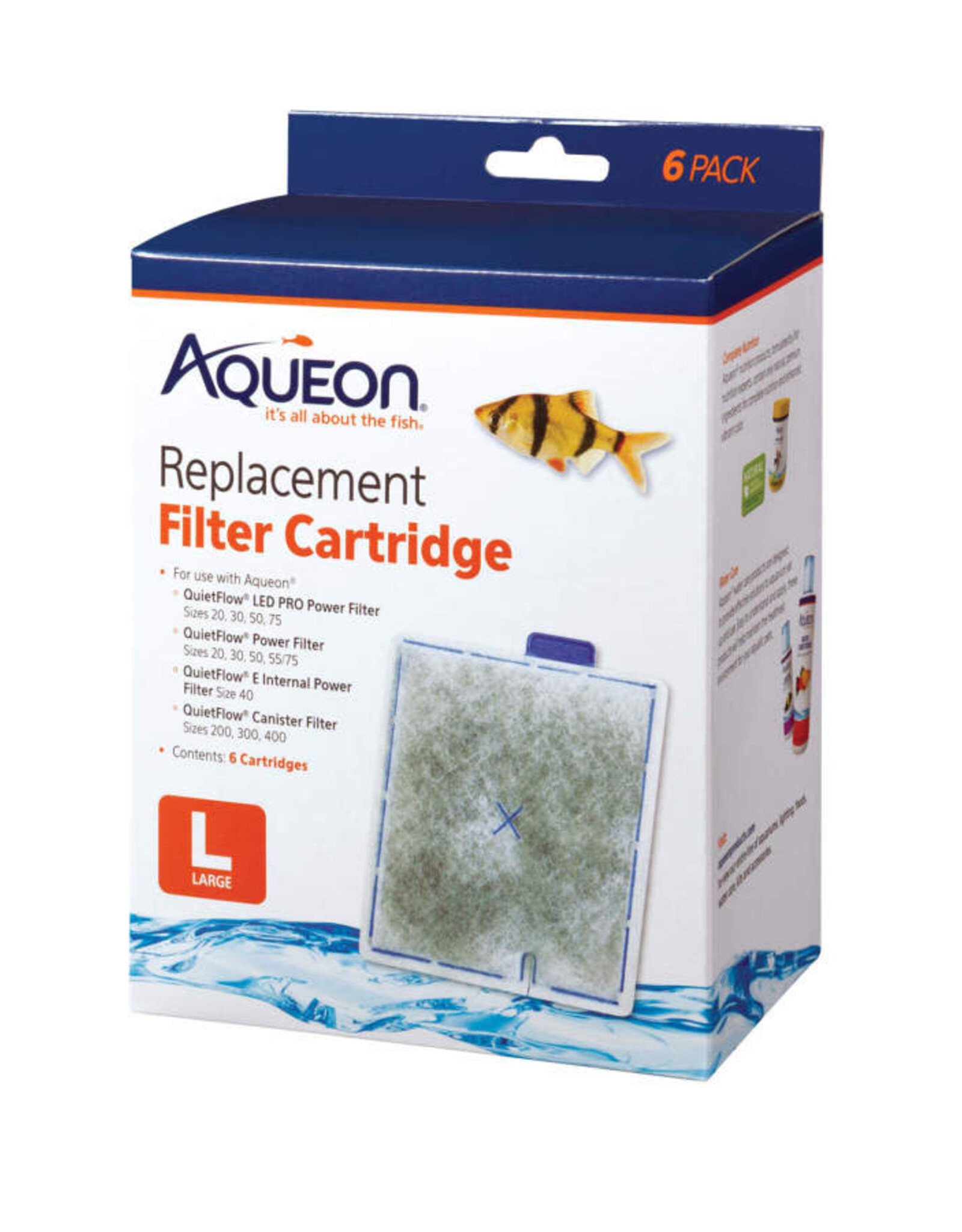 AQUEON Aqueon Replacement Filter Cartridges Large - 6 pk