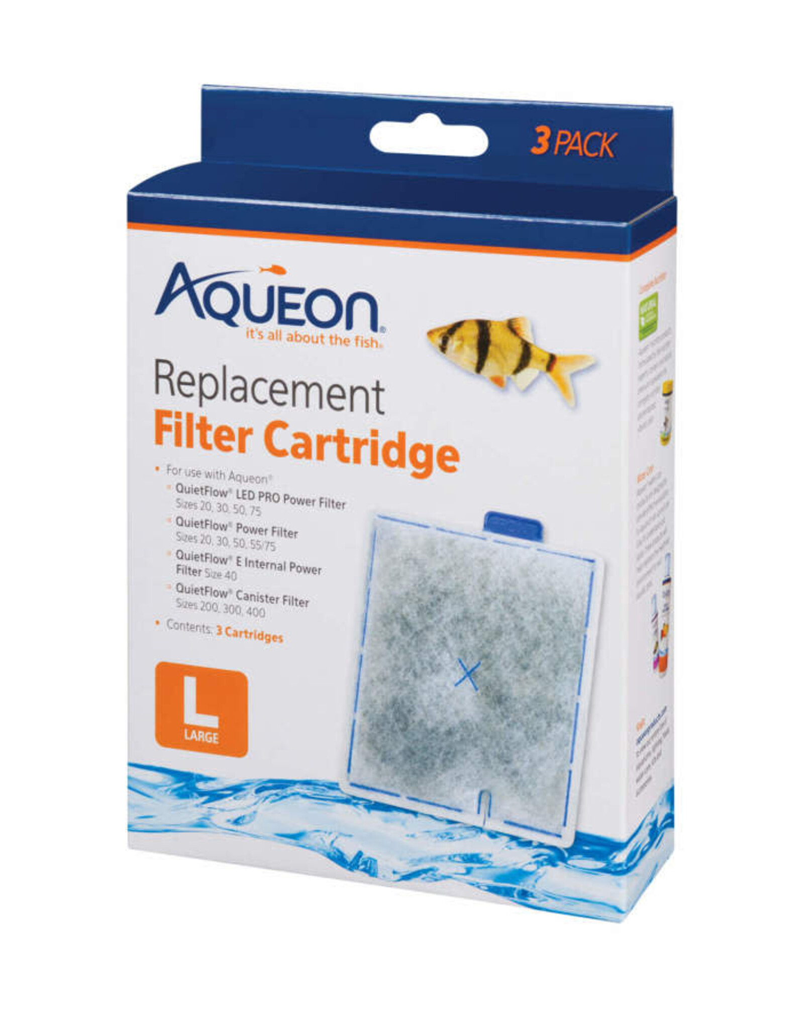 AQUEON Aqueon Replacement Filter Cartridges 1ea/Large - 3 pk