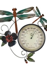 Thermometer Metallic Wall Decor - Dragonfly