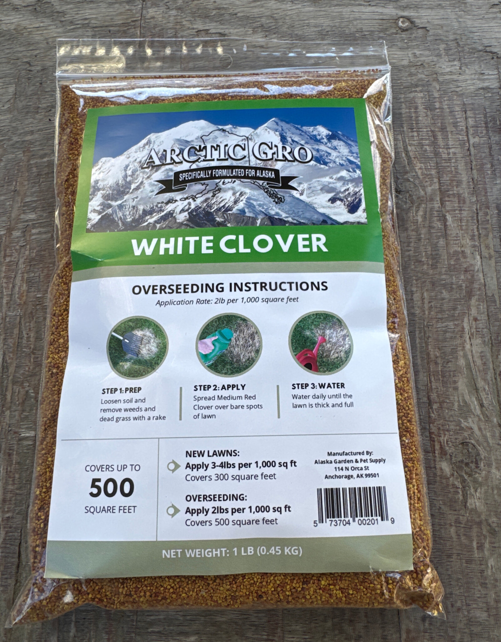 Arctic Gro White clover 1lb covers 500 sq ft