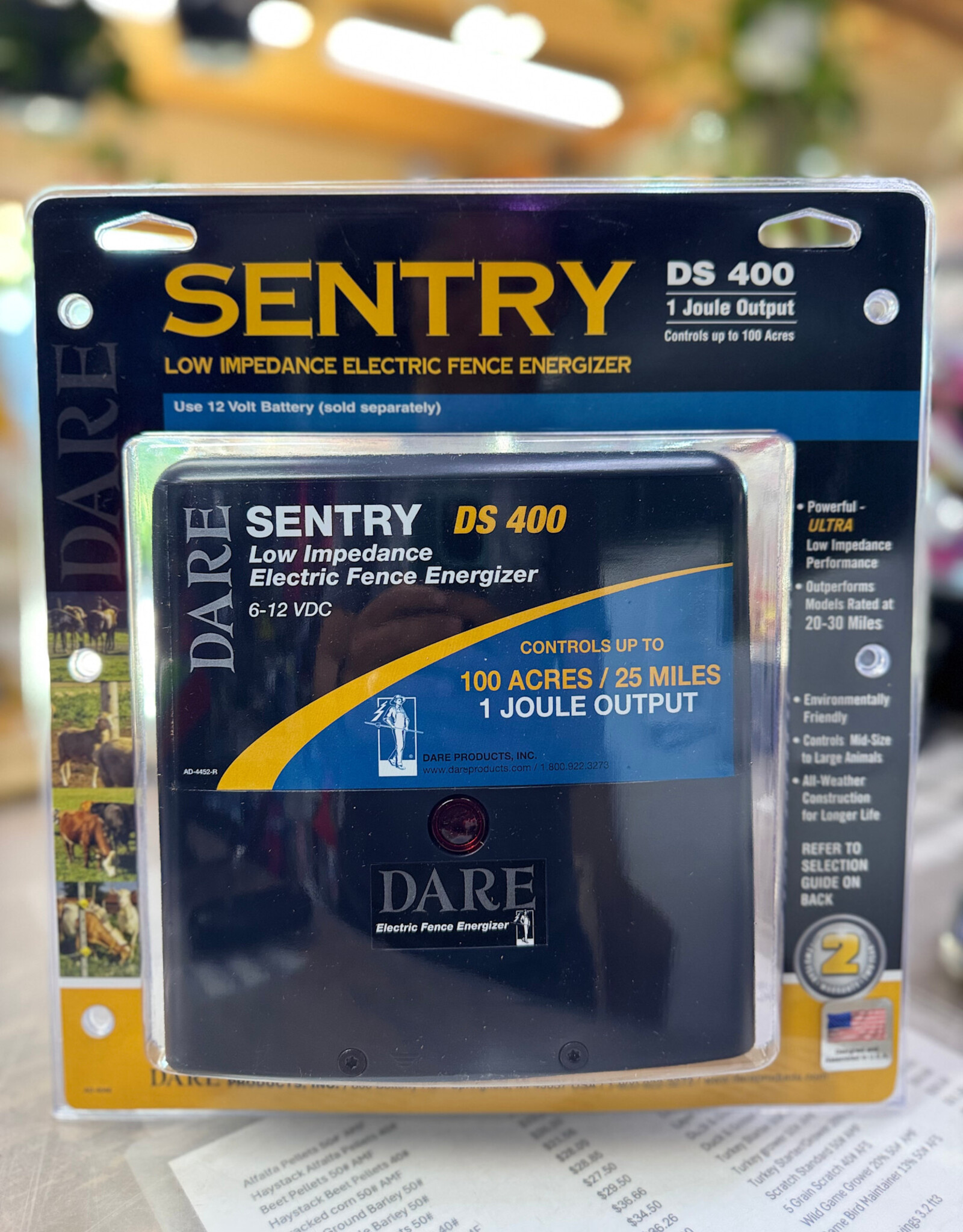 DARE Dare Electric Fence Energizer Battery SENTRY DS 400 1 Joule