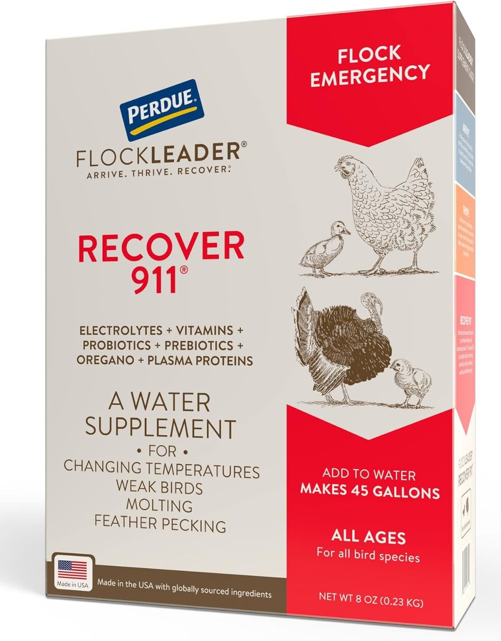FLOCKLEADER FLOCKLEADER Recover 911 Poultry Supplement 8oz