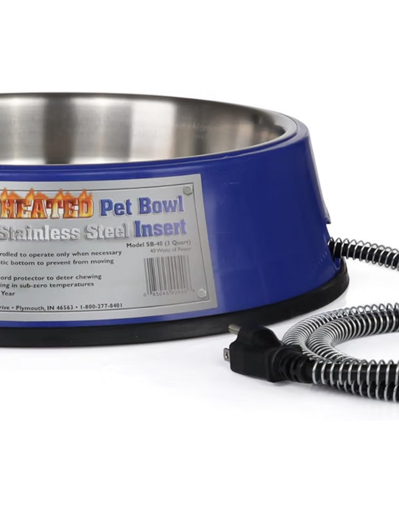 Farm Innovators Heated 3 qt bowl blue SB-40
