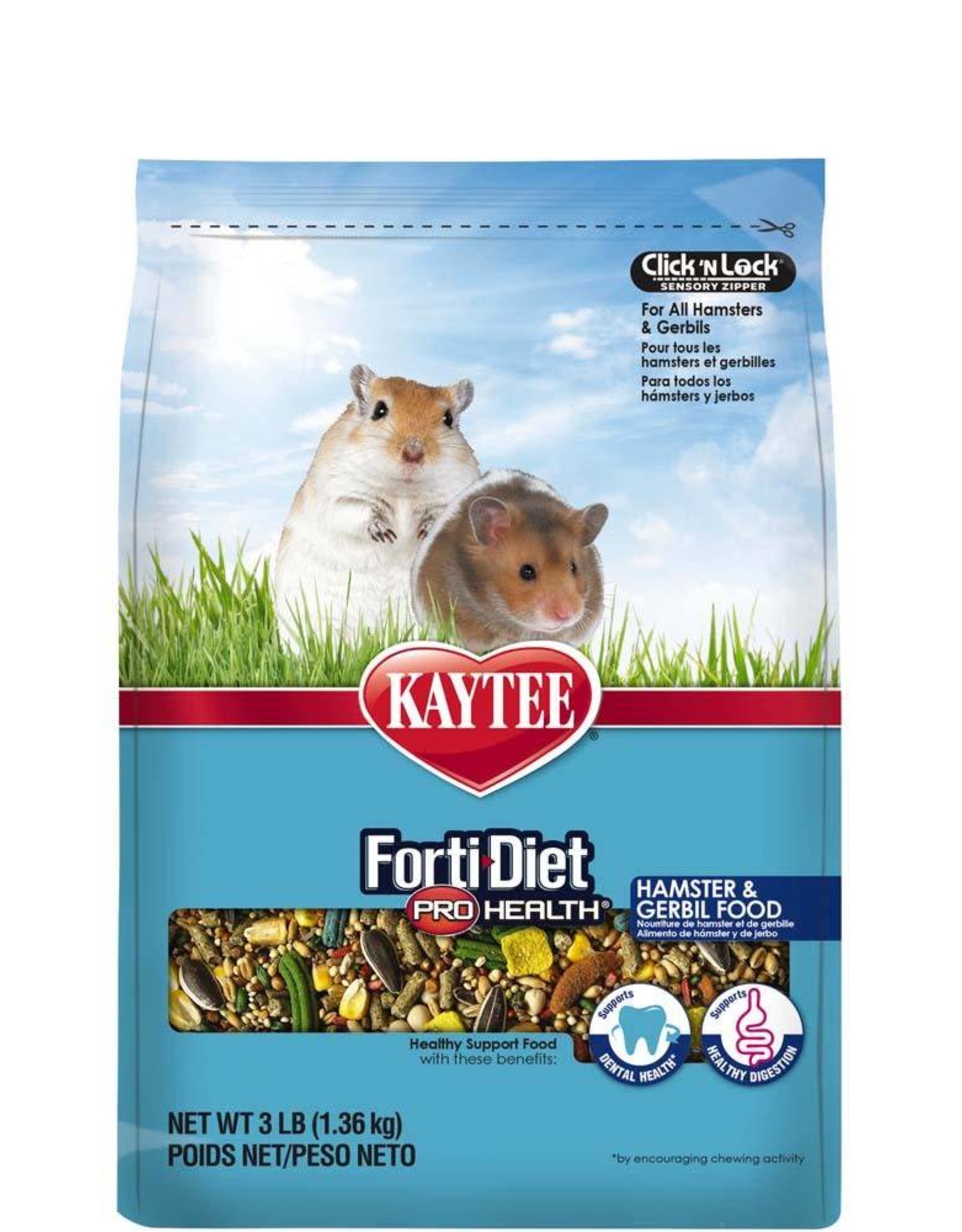 KAYTEE PRODUCTS Kaytee Forti-Diet Pro Health Hamster/Gerbil 3lb
