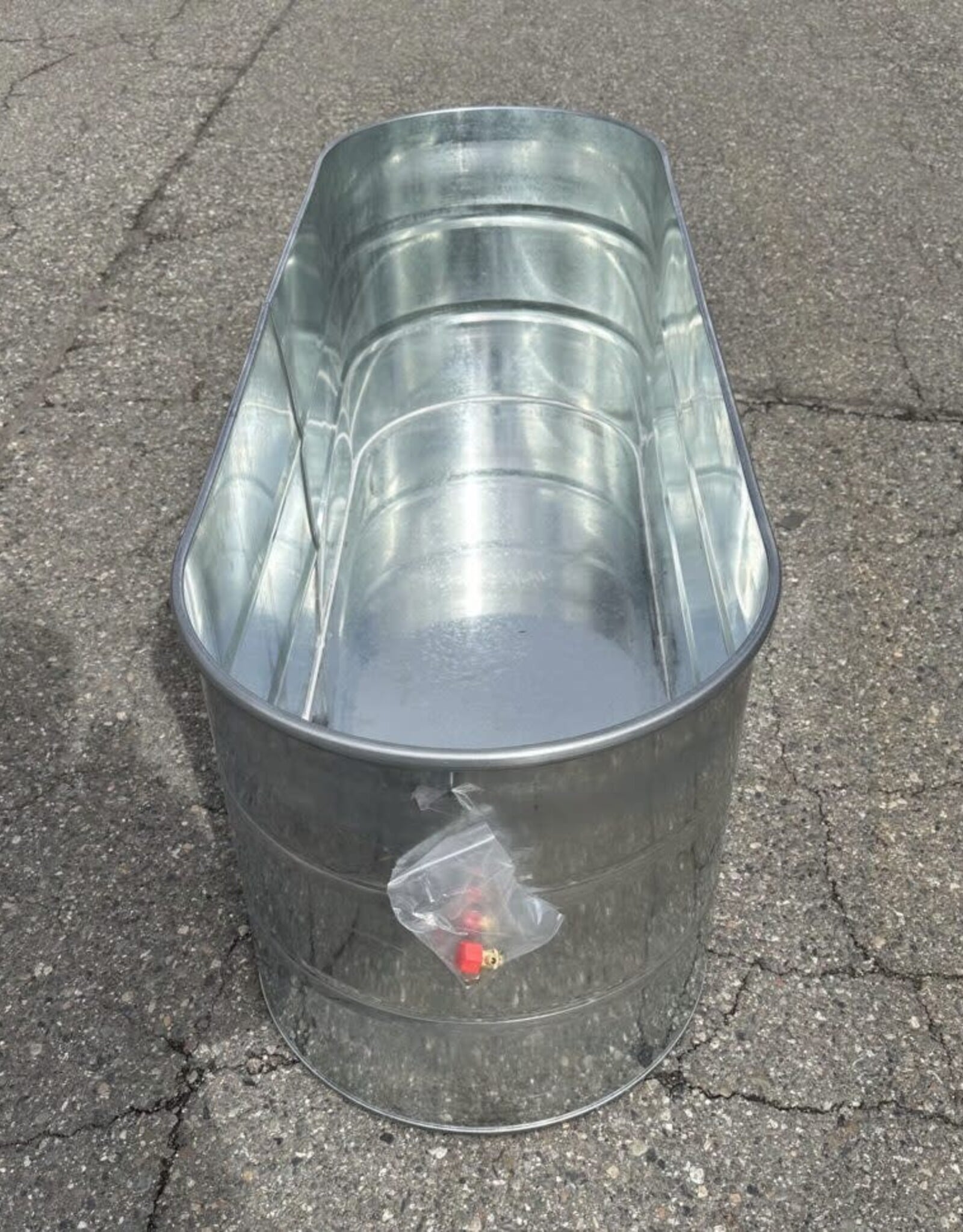 Alaska Farm Supply AFS Galvanized Stock Tank / Tub 100 gallon  w/ drain plug