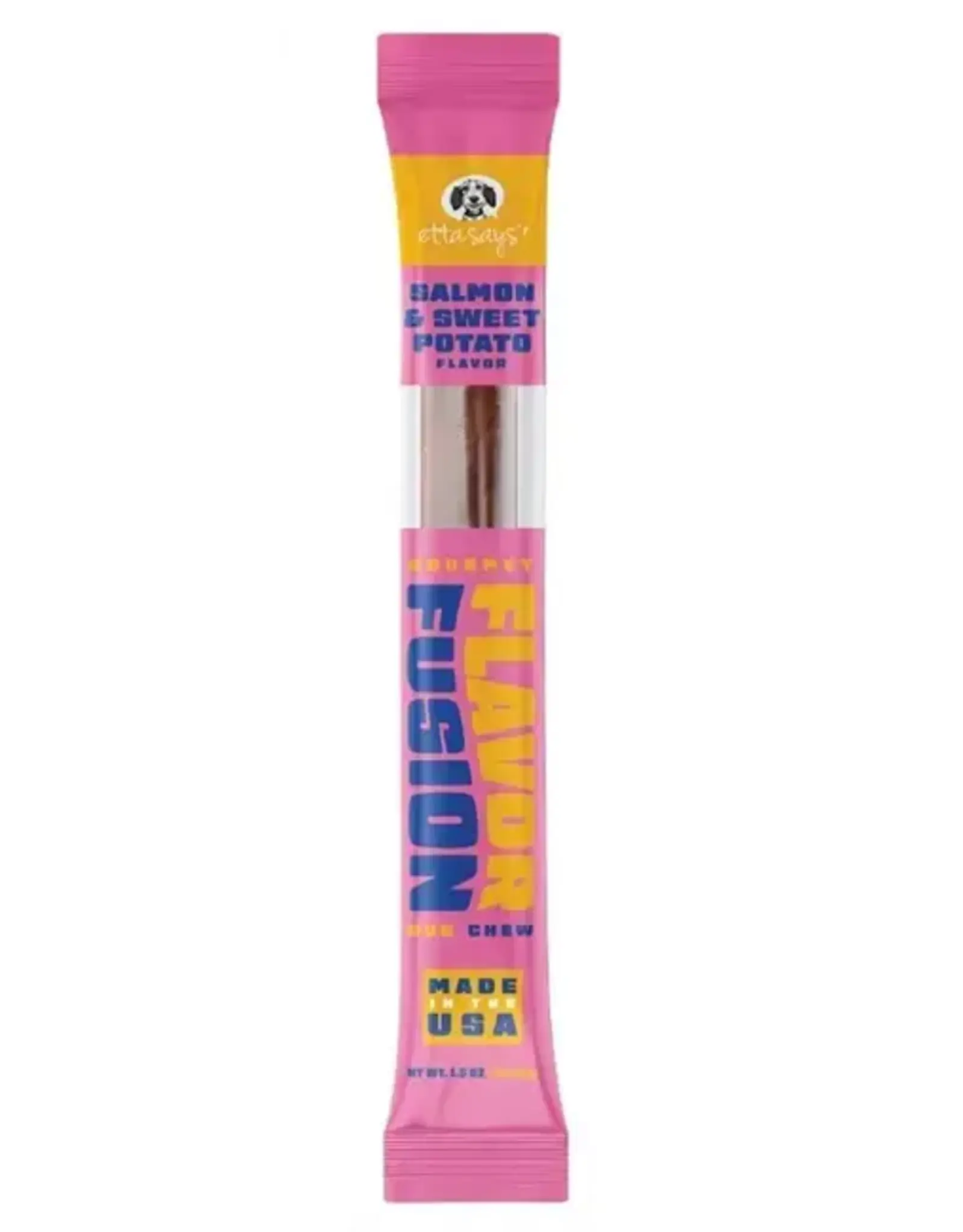 Etta Says! Etta Says! Flavor Fusion - All Natural Rawhide Free Chews for Dogs 1.5oz Chew -Salmon and Sweet Potato