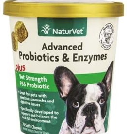 NATURVET Advance Probiotic & Enzyme Soft Chew 70CT
