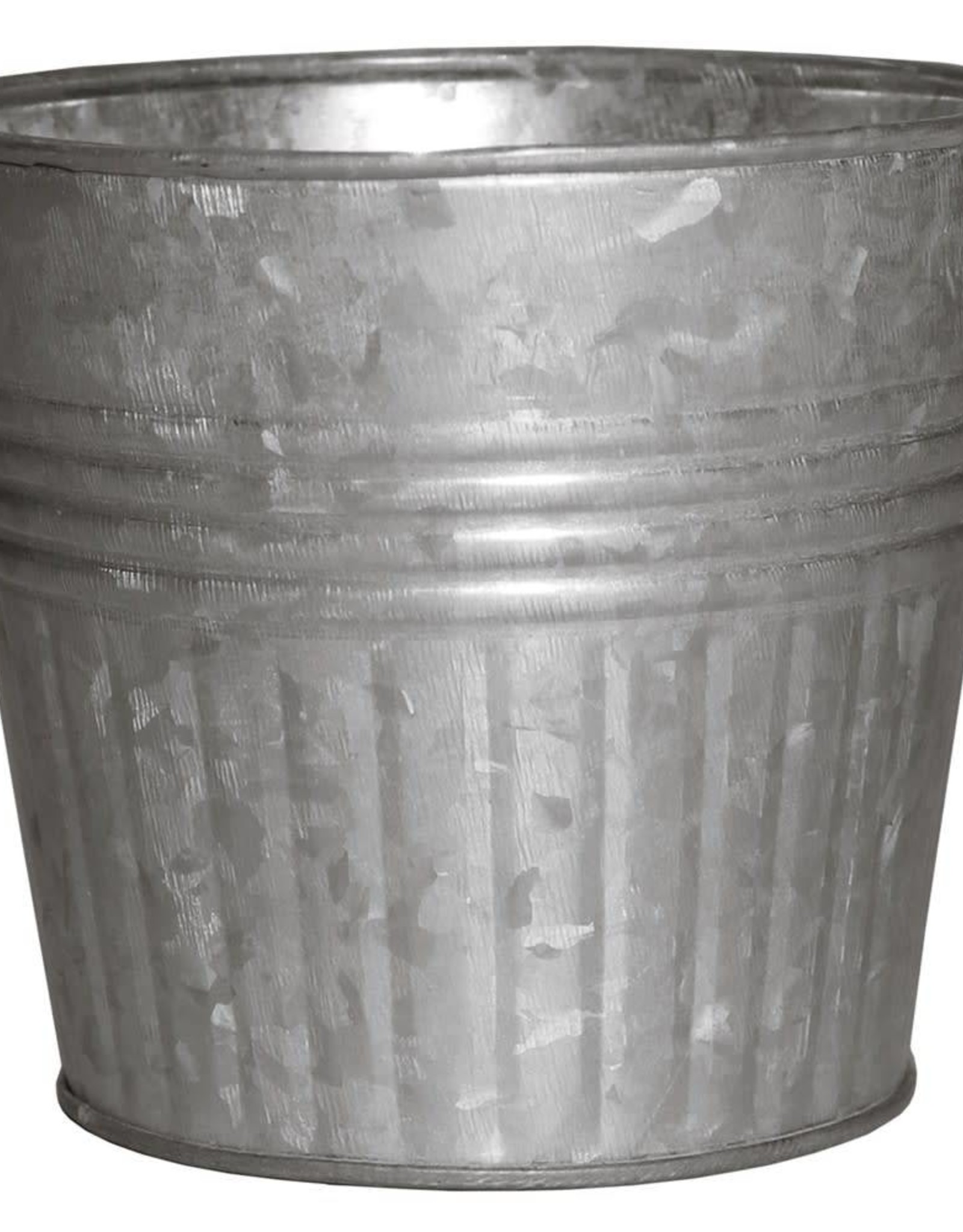 Robert Allen 4 in Rd Planter Galvanized