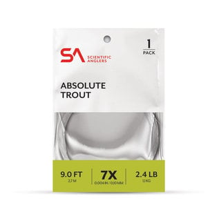 SA Absolute Trout Taper Leader 1/PK 9FT