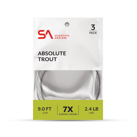 SA Absolute Trout Leader 3PK 7.5FT