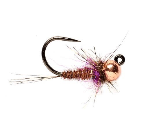Hot Spot PT Jig Purple Barbless Size 16 - Tight Lines Fly Fishing Co.