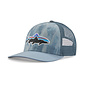 PATAGONIA Fitz Roy Trout Trucker Hat Agave Small: Light Plume Grey