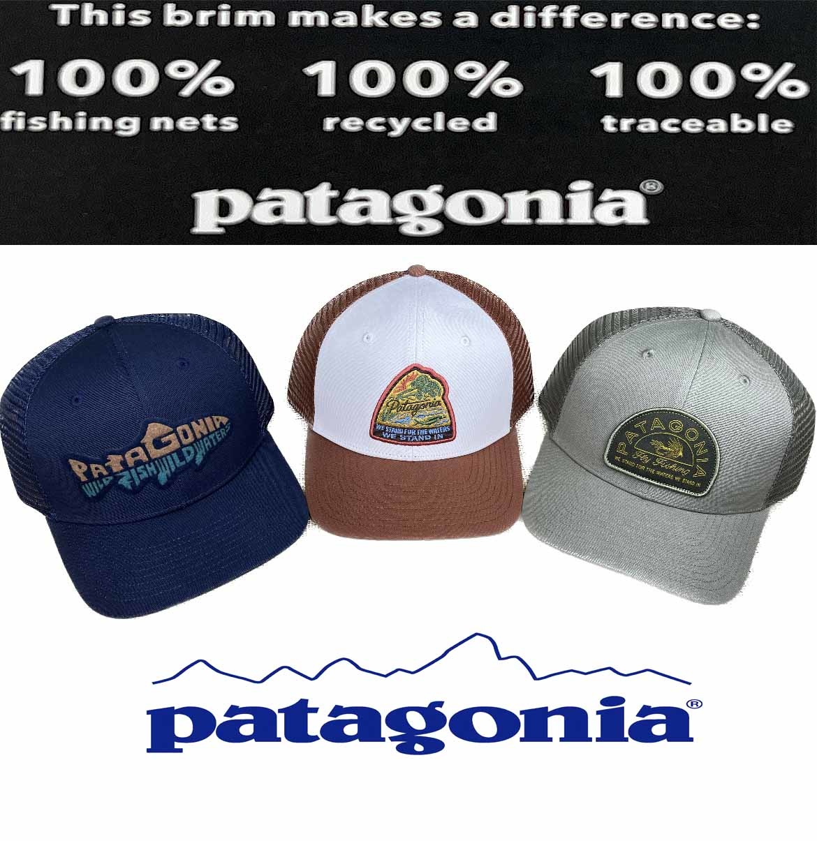 Patagonia Take A Stand Trucker Hat - Wild Waterline - Basin Green