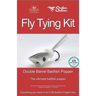 Flymen Fly Tying Kit Double Barrel Baitfish Popper - Tight Lines Fly Fishing  Co.