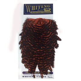 Whiting American Hen Saddle Grizzly