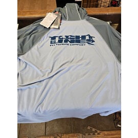 Simms Bugstopper SolarFlex Hoody Tight Lines Logo Steel Blue XL