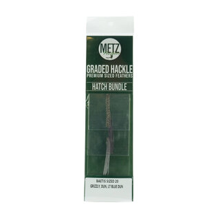 Metz Hatch Bundle Baetis Grizzly, Dun, LT Blue Dun