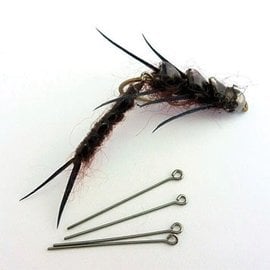 NH ARTICULATED WIGGLE-TAIL SHANK FOR TROUT FLIES BLACK #6-#18