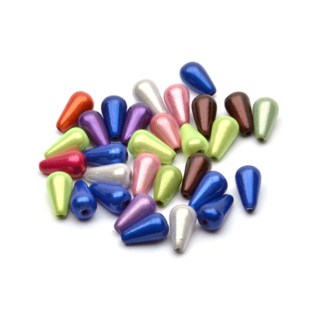 Teardrop Streamer Bead Assorted colors 6mm