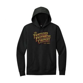 The Tight Lines Fly Fishing Co. Hooded Sweatshirt- Black