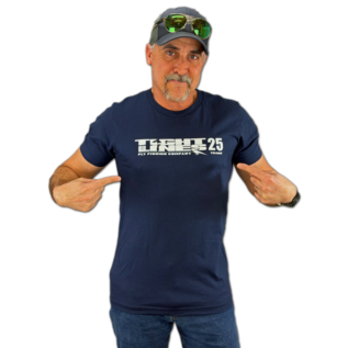 Tight Lines 25 Year Anniversary T Shirt-Navy