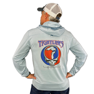 SIMMS Solarflex Hoody- Steal Your Lakes  (Steel Blue Heather) XXL