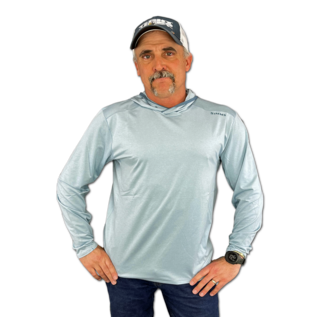 SIMMS Solarflex Hoody- Steal Your Lakes  (Steel Blue Heather) XXL