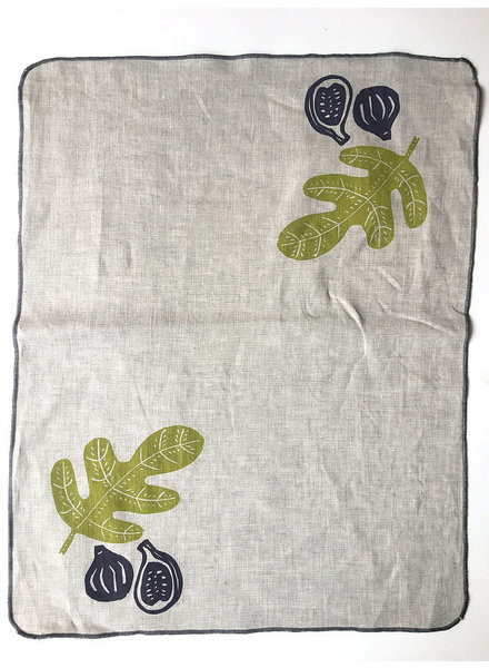 Linen tea towel fig