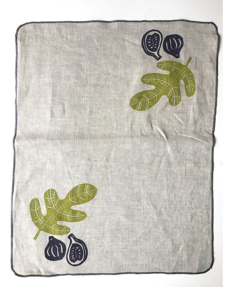 Linen tea towel fig