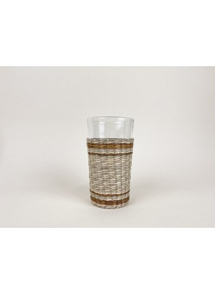 Seagrass Highball with Brown Stripe