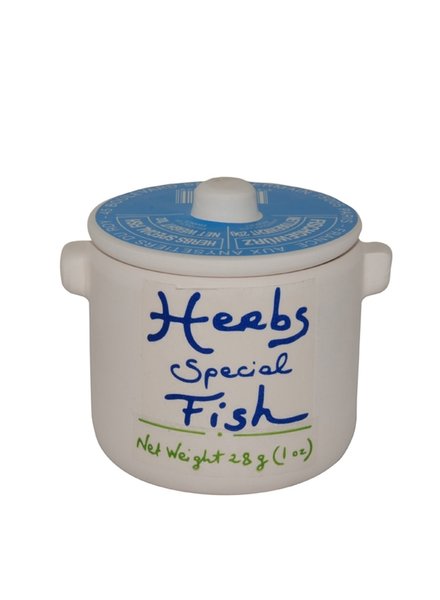 Herbs for Fish in Ceramic Jar