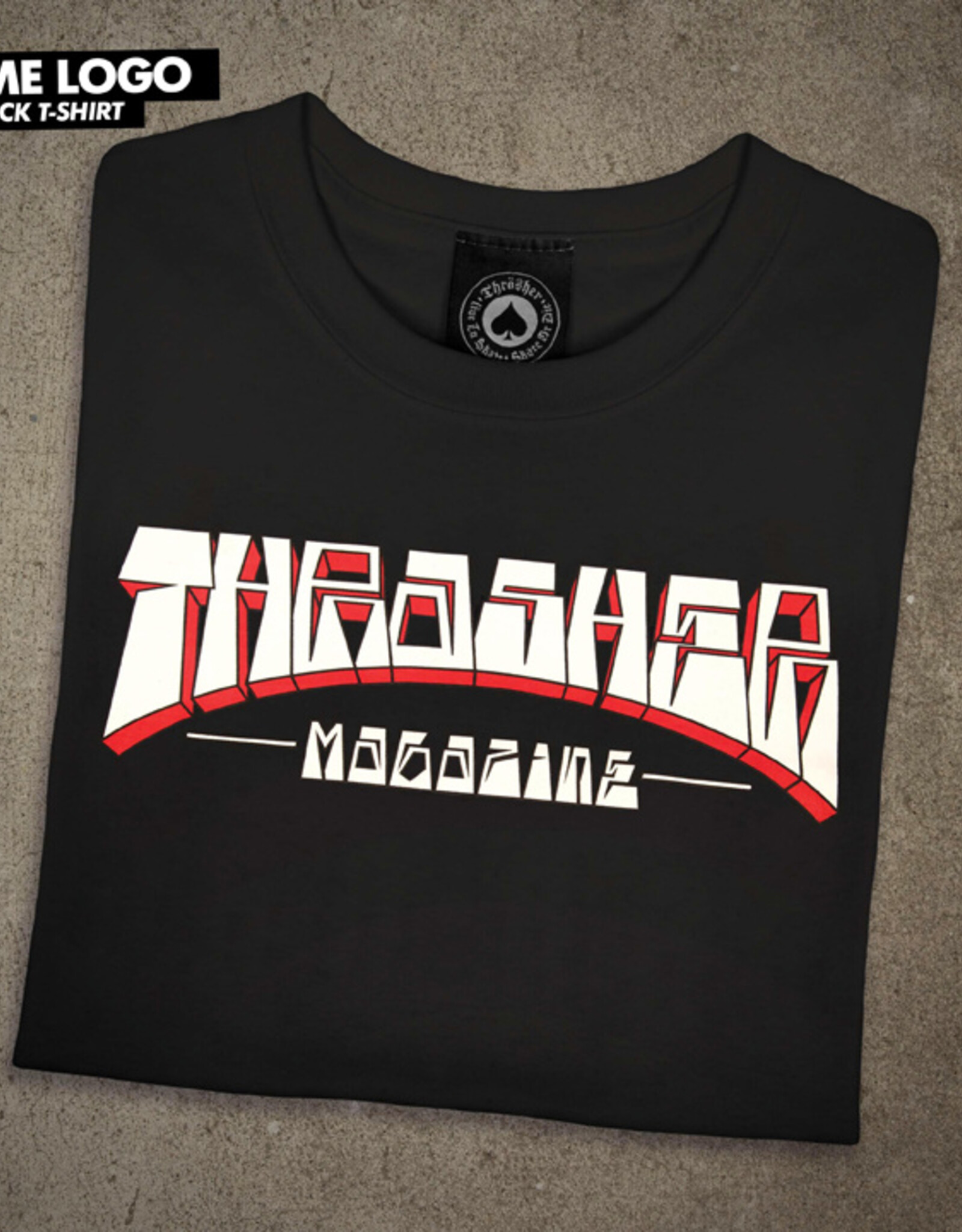 THRASHER THRASHER - FIRME LOGO TEE - BLACK