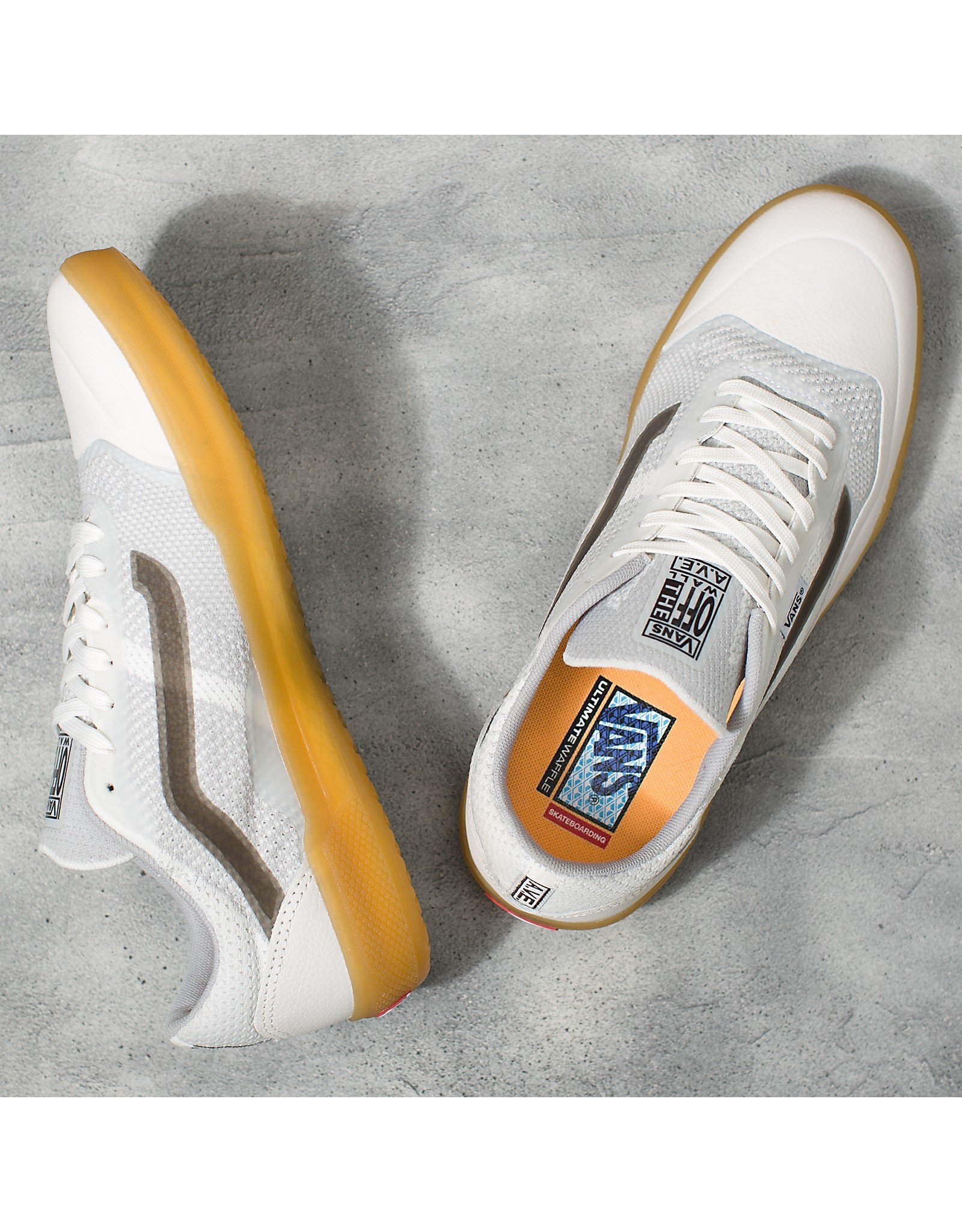 VANS AVE KNIT WHITE/GUM SKATE SHOE IN CANADA Boarderline