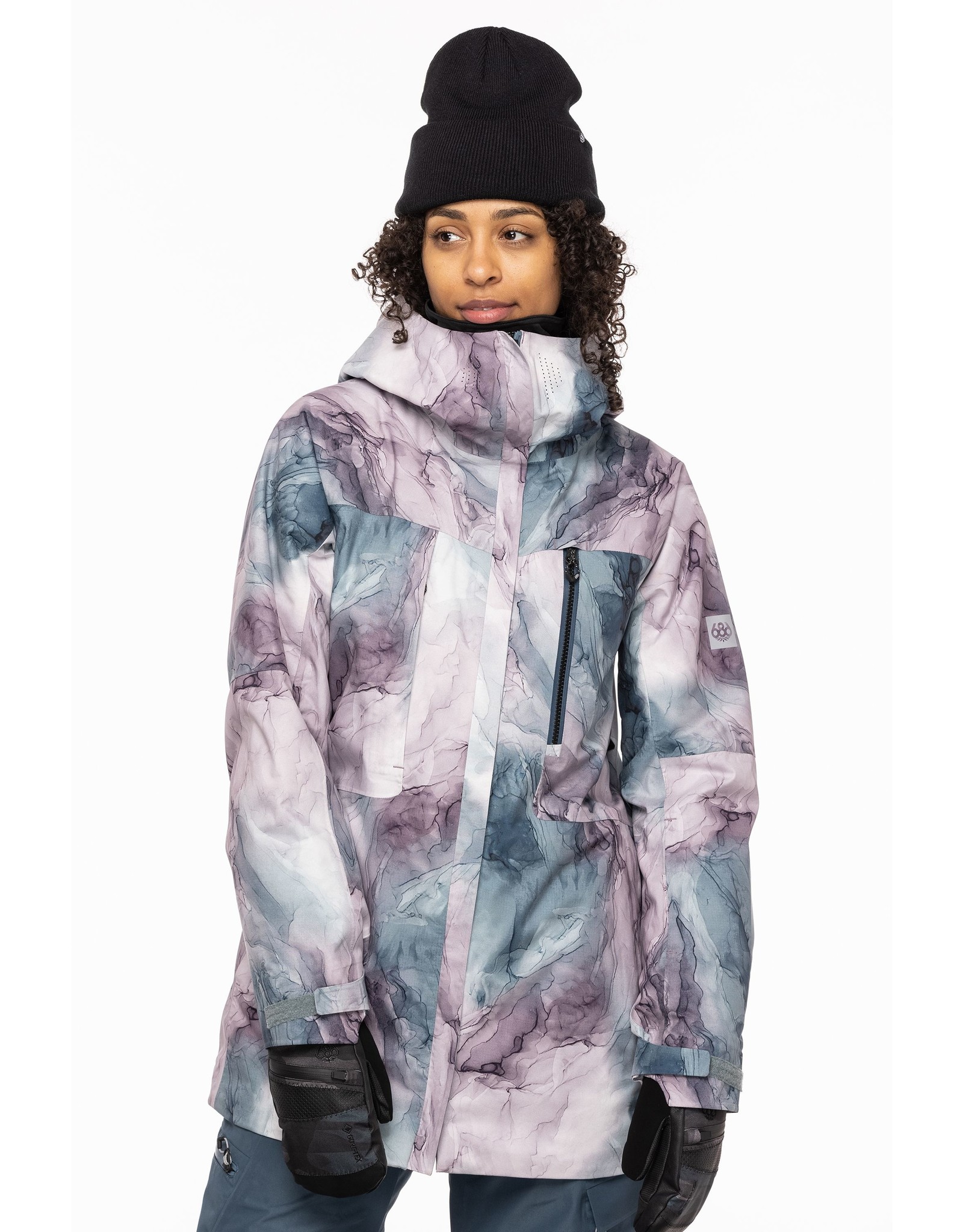 686 OUTERWEAR 686 - WOMENS MANTRA INSULATED JACKET - DUSTY ORCHID MARBLE -