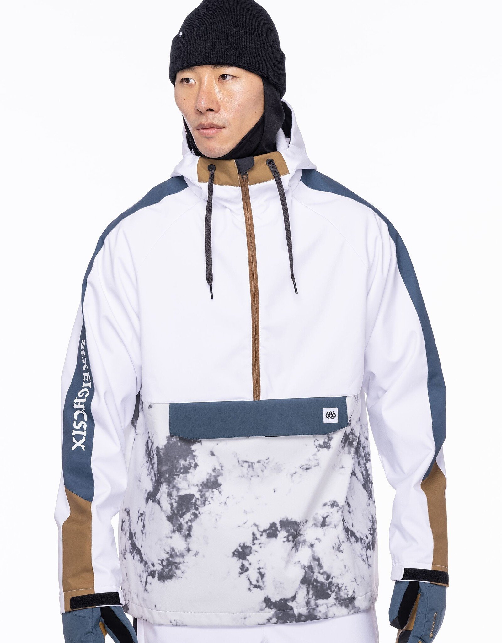 686 OUTERWEAR 686 - WATERPROOF ANORAK JACKET - WHITE -