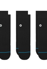 STANCE SOCKS STANCE - STP ICON QUARTER 3PK - BLACK -