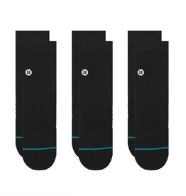 STANCE SOCKS STANCE - STP ICON QUARTER 3PK - BLACK -