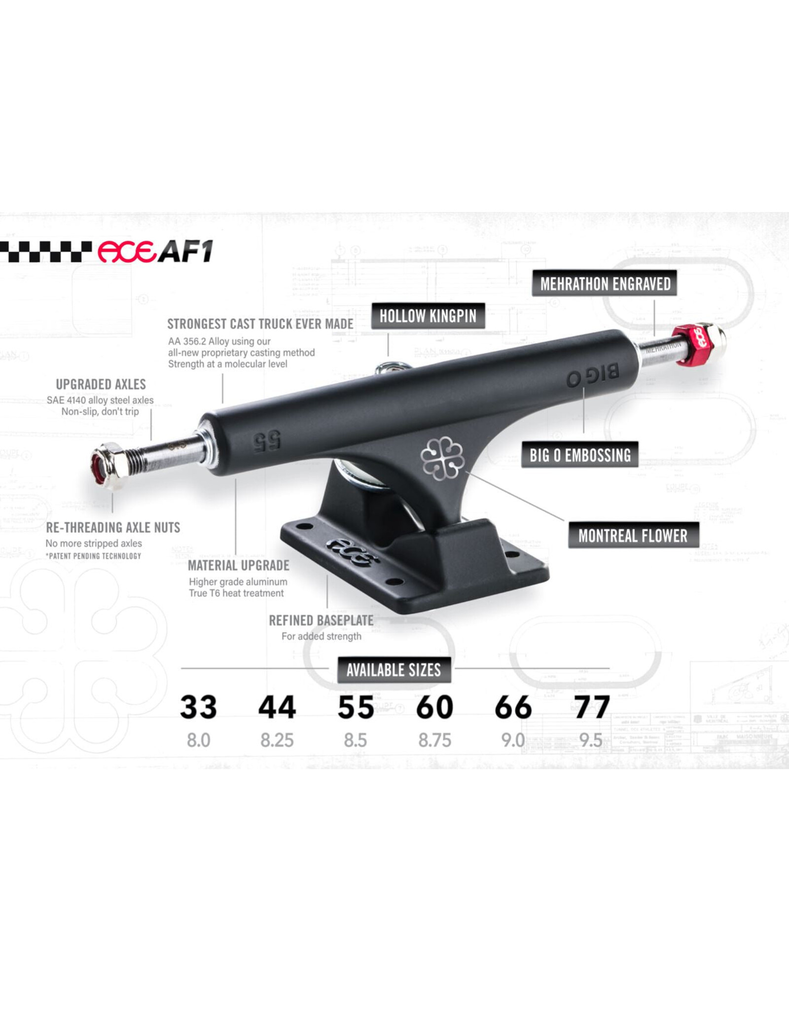 ACE 66 X BIG 0 MEHRATHON HOLLOW AF1 TRUCKS Boarderline