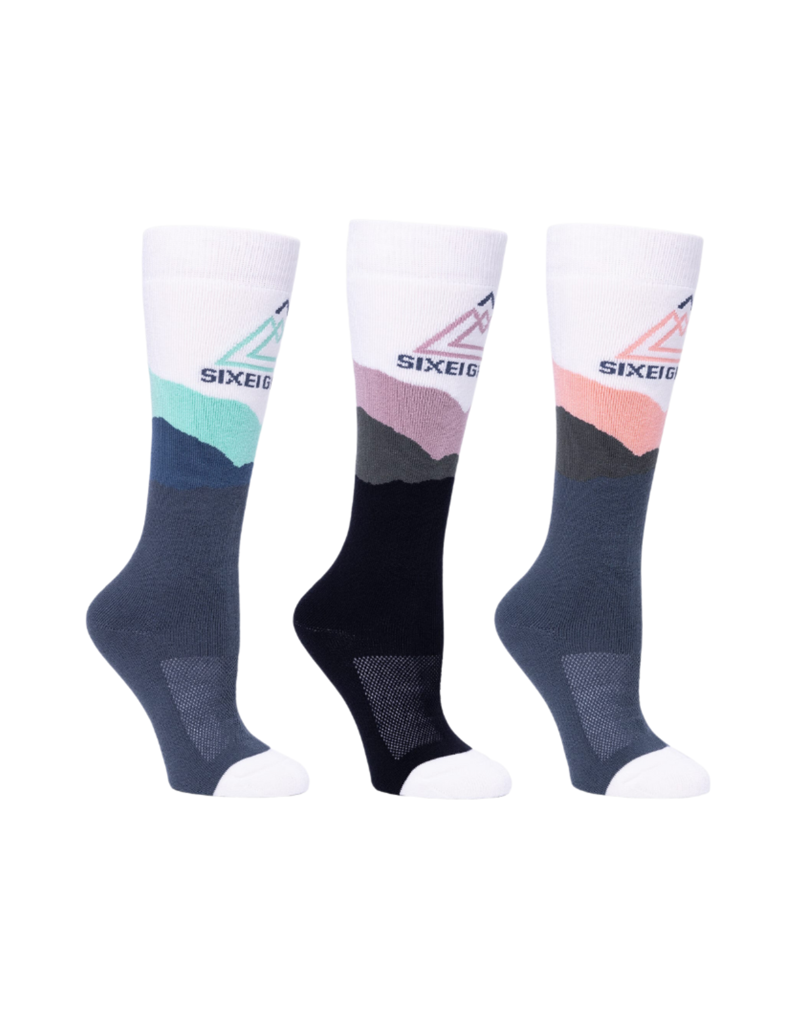 686 OUTERWEAR 686 - WOMENS LAYER SOCK 3-PACK BLUE/NECTAR/DUSTY