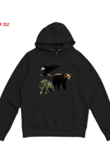 RAISED BY WOLVES RAISED BY WOLVES - HUNT CLUB SNAP HOODIE BLACK