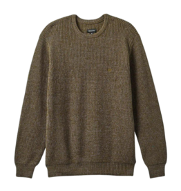 BRIXTON BRIXTON - LANDMARK SWEATER HEATHER BROWN