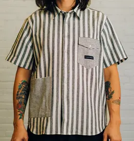 RAISED BY WOLVES RAISED BY WOLVES - STRIPED CLUB SHIRT, BLACK