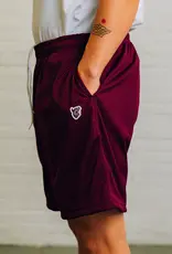 RAISED BY WOLVES RAISED BY WOLVES - TWO TONE MESH SHORTS BURGUNDY/ORANGE