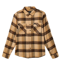 BRIXTON BRIXTON - BOWERY L/S FLANNEL SAND/BLACK