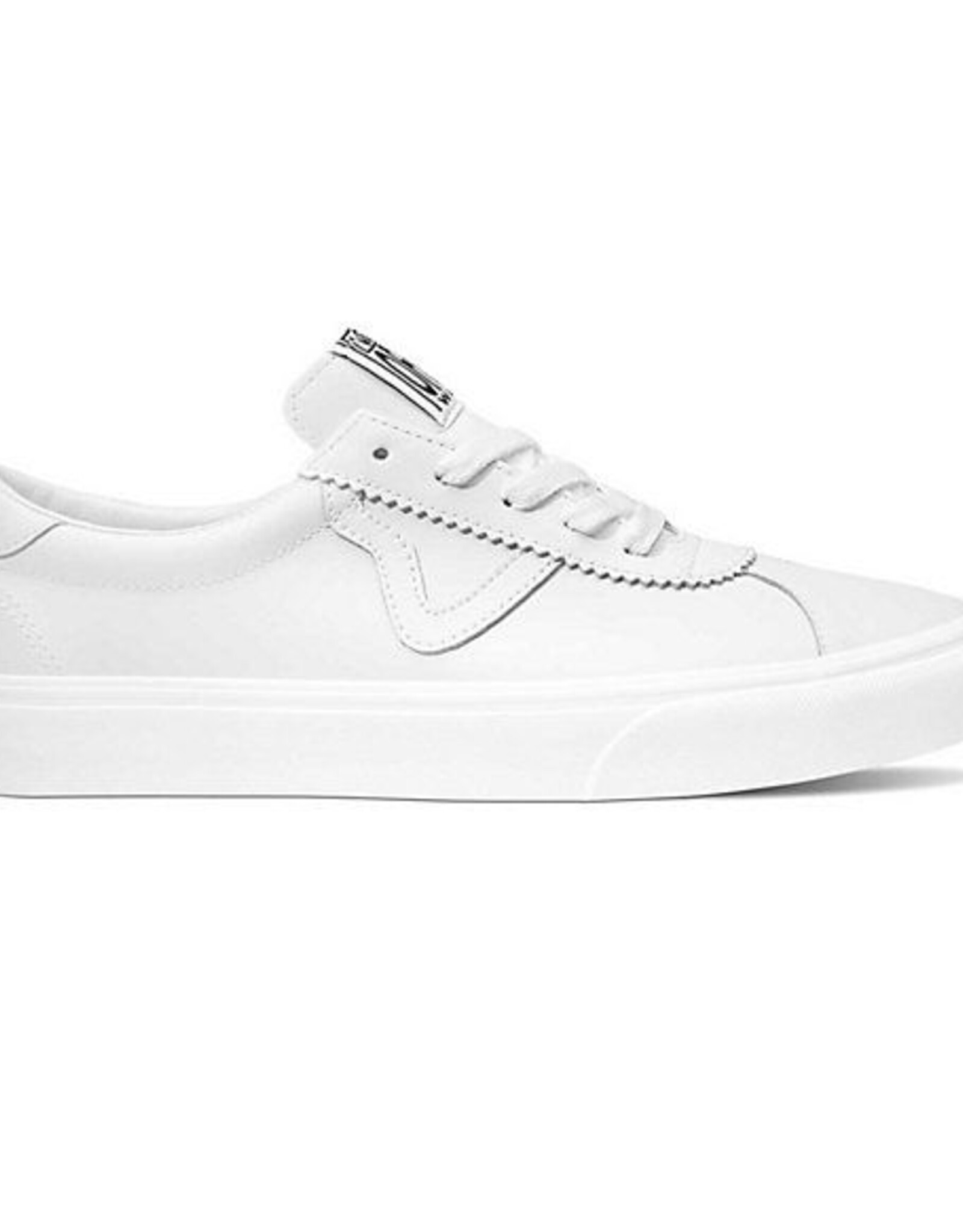 Girls white leather vans shop