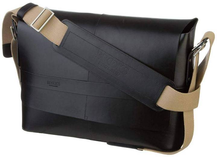 Brooks Leather Messanger Bag Barbican Black