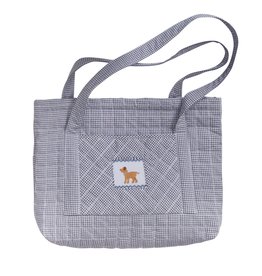 Little English Little English Quilted Luggage Tote Dog-Blue
