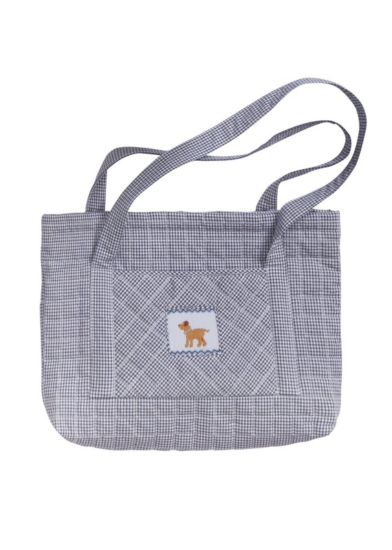 Little English Little English Quilted Luggage Tote Dog-Blue