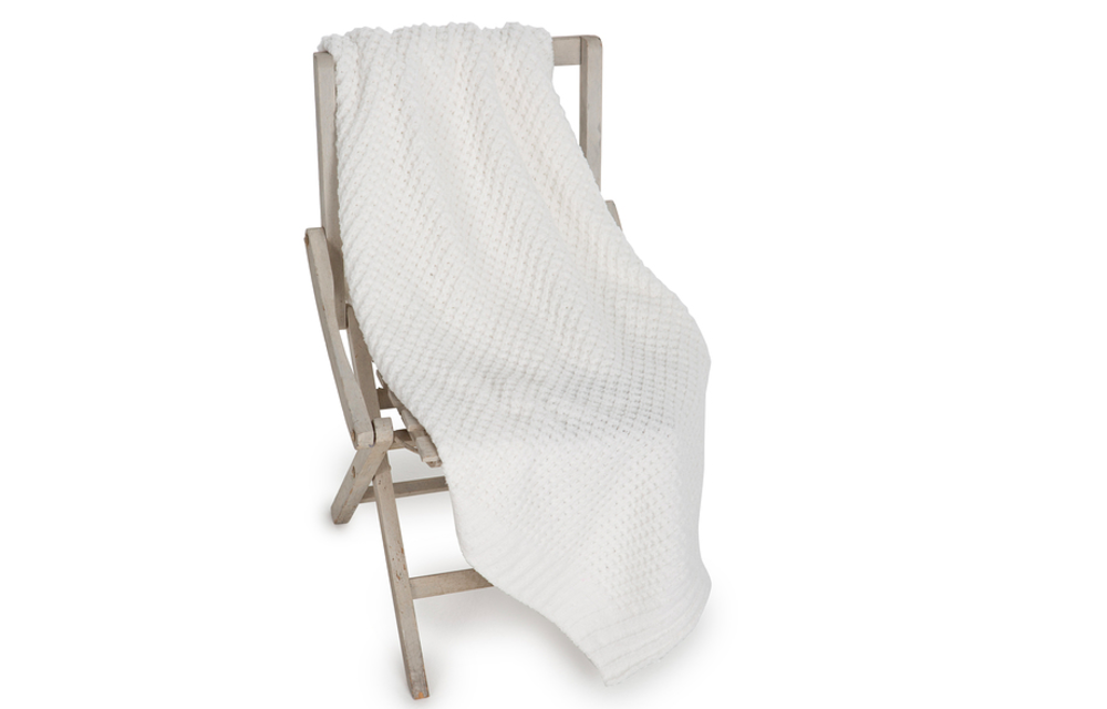 Waffle Baby Blanket 30x32 Pearl