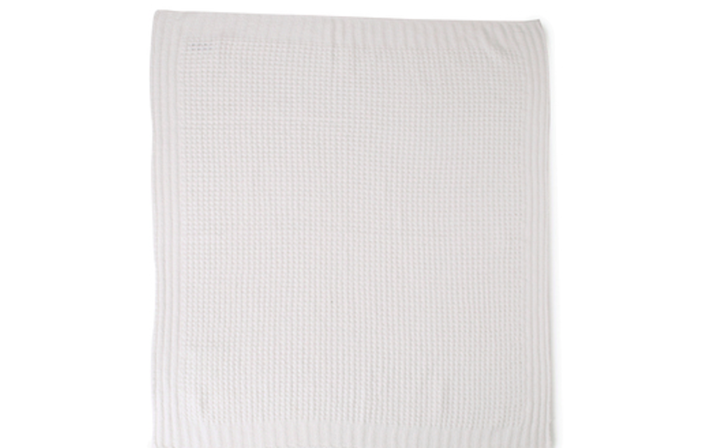 Waffle Baby Blanket 30x32 Pearl